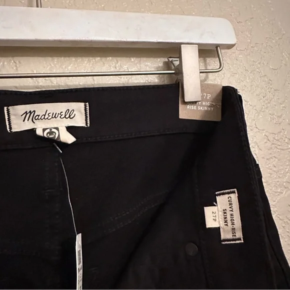 Madewell Curvy high rise skinny jeans black size 27 petite - Picture 3 of 5